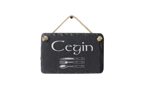 Cegin Kitchen Welsh Slate Sign